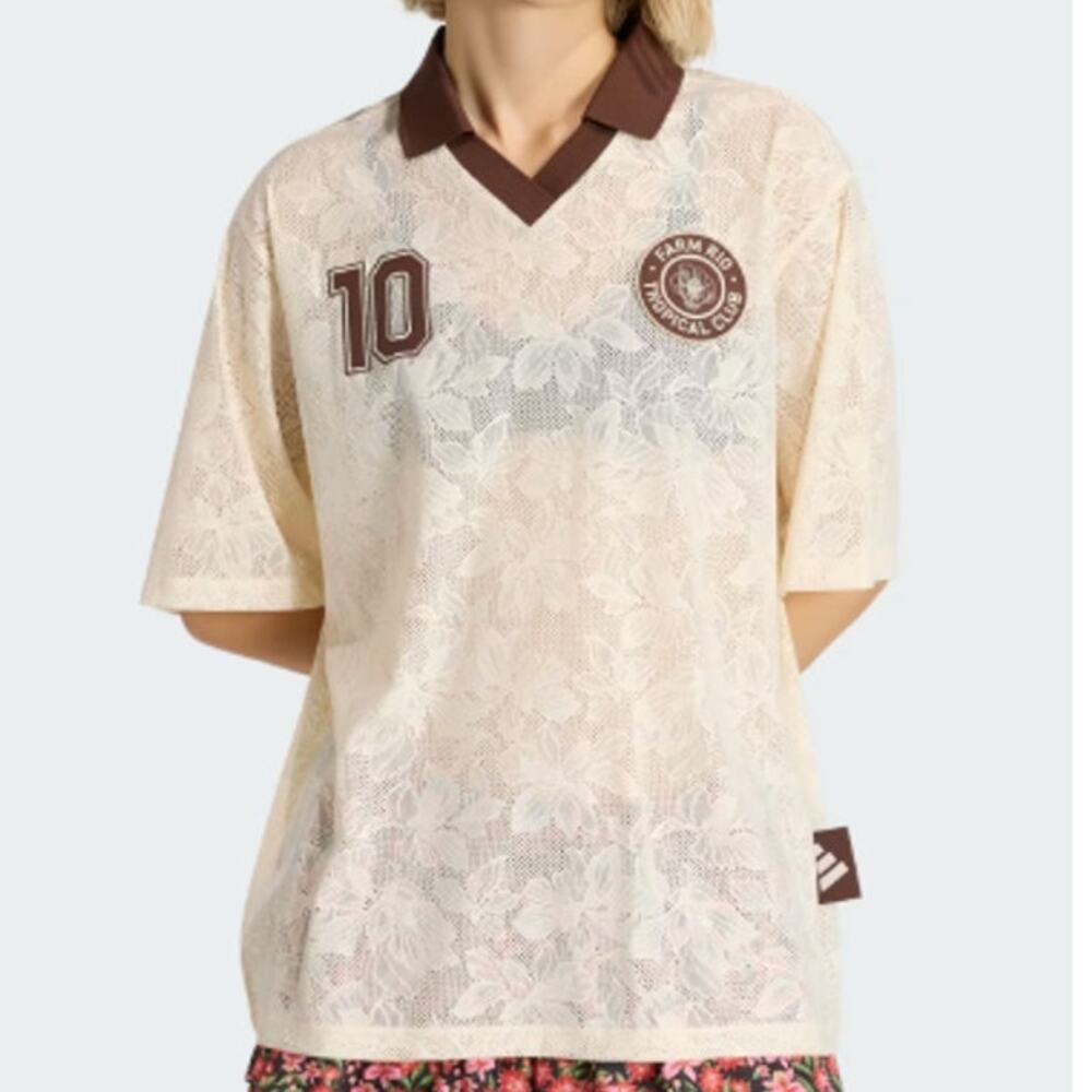Adidas Farm Rio Premium Jersey Ecru Tint Auburn Size M
